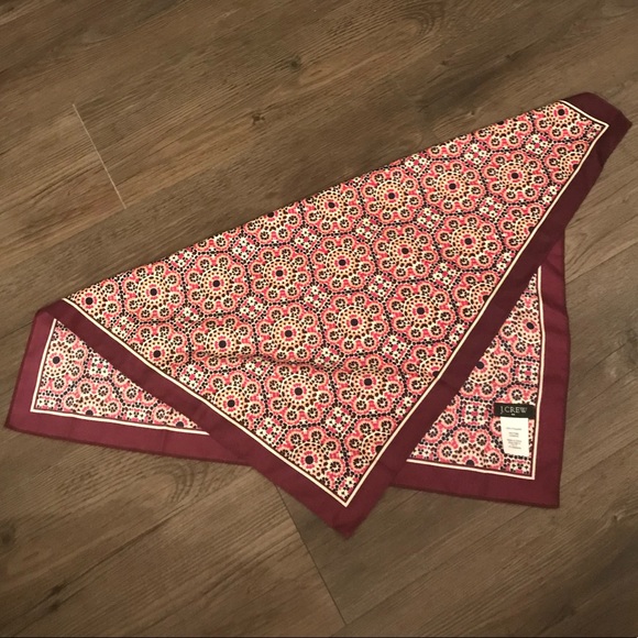 J Crew Patterned Silky Scarf - Picture 2 of 3